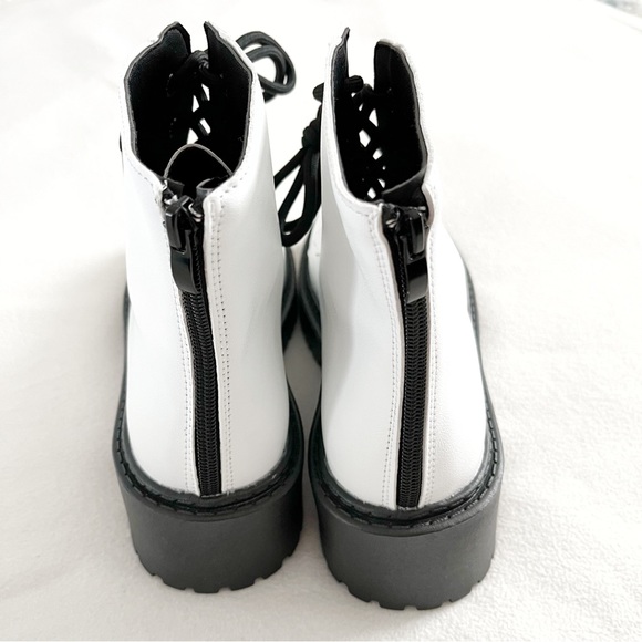 NIB Shein White Combat Boots - Picture 7 of 9